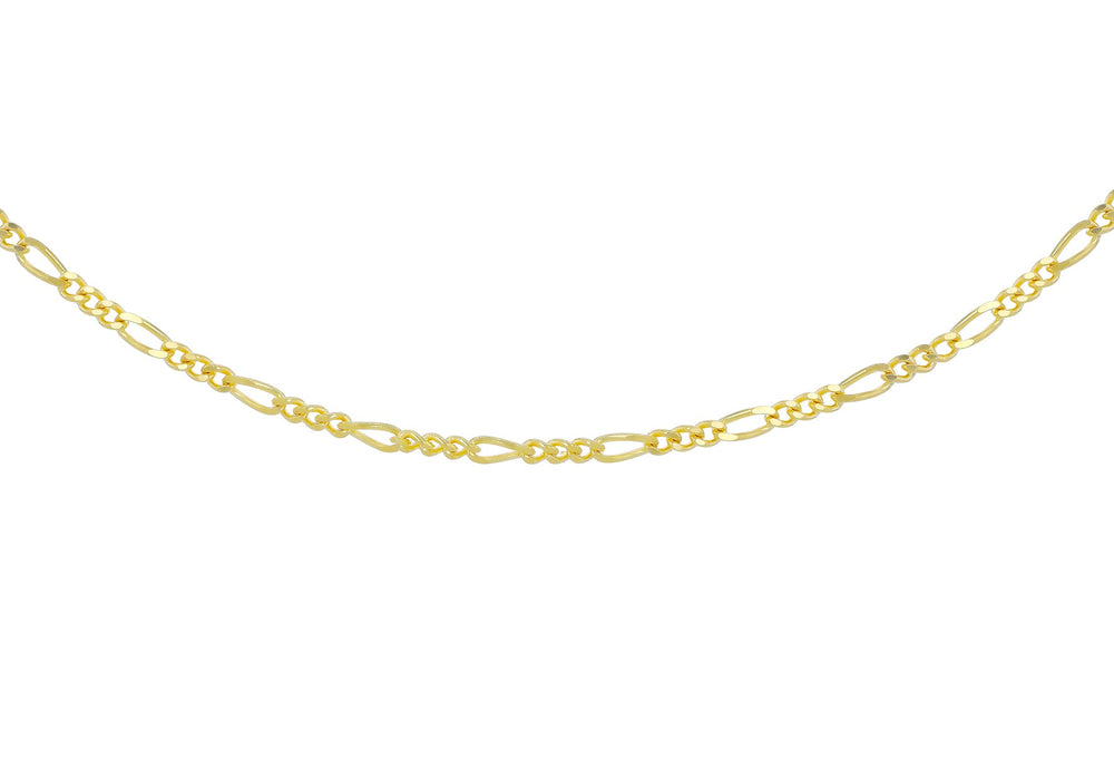 24" Gold Vermeil Figaro Chain Necklace