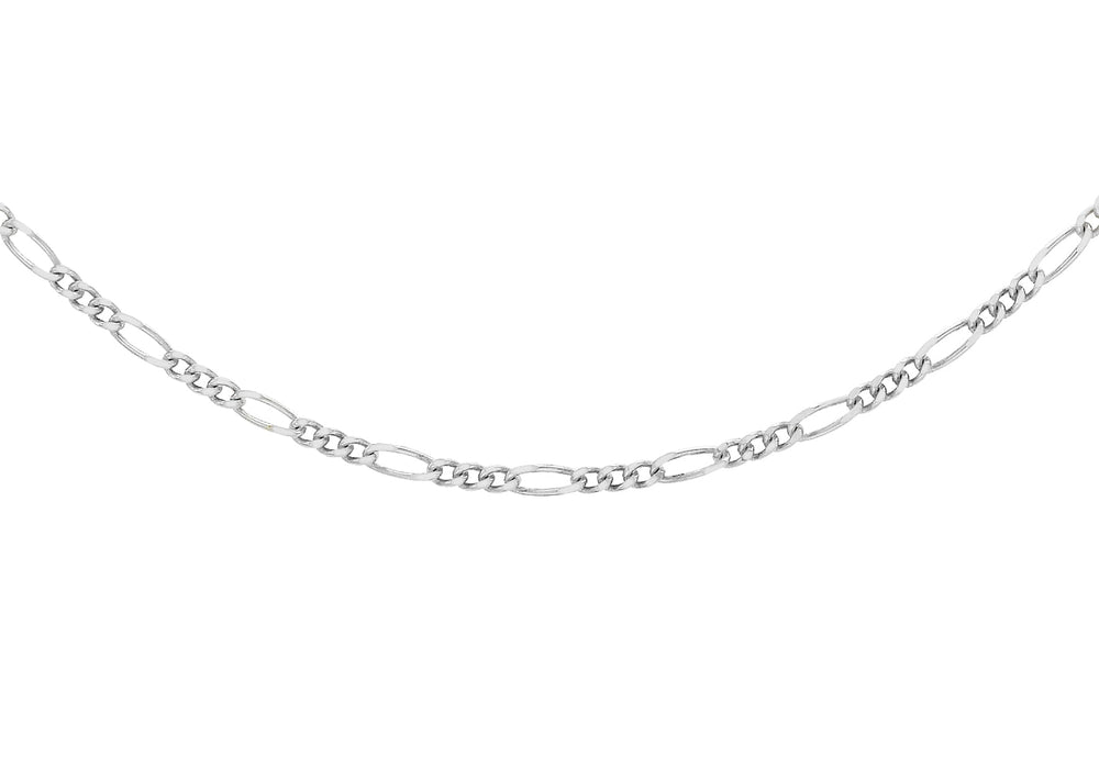 24" Silver Figaro Chain Necklace