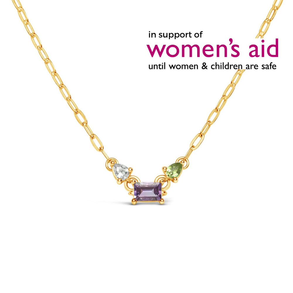 Gold Vermeil Suffragette Trilogy Necklace