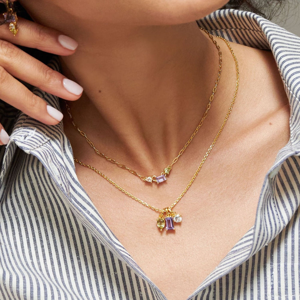 Gold Vermeil Suffragette Trilogy Necklace