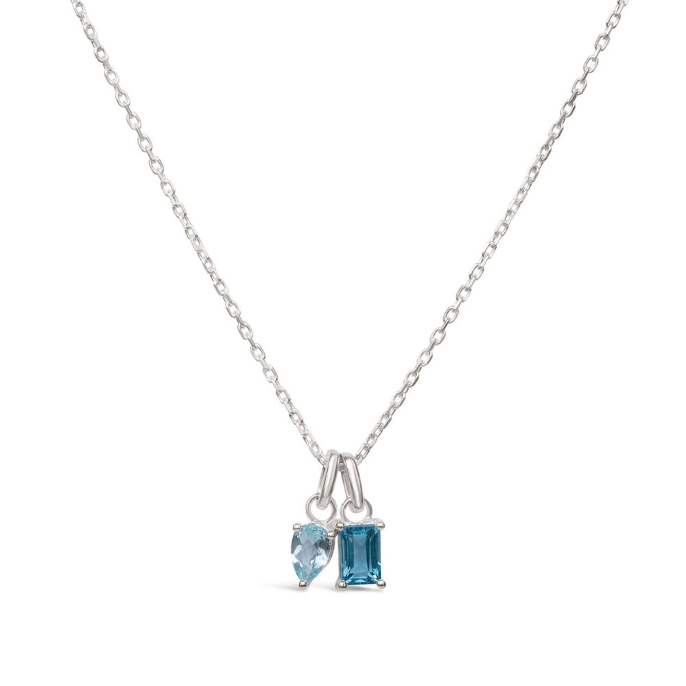 Silver Blue Topaz Trilogy Pendant