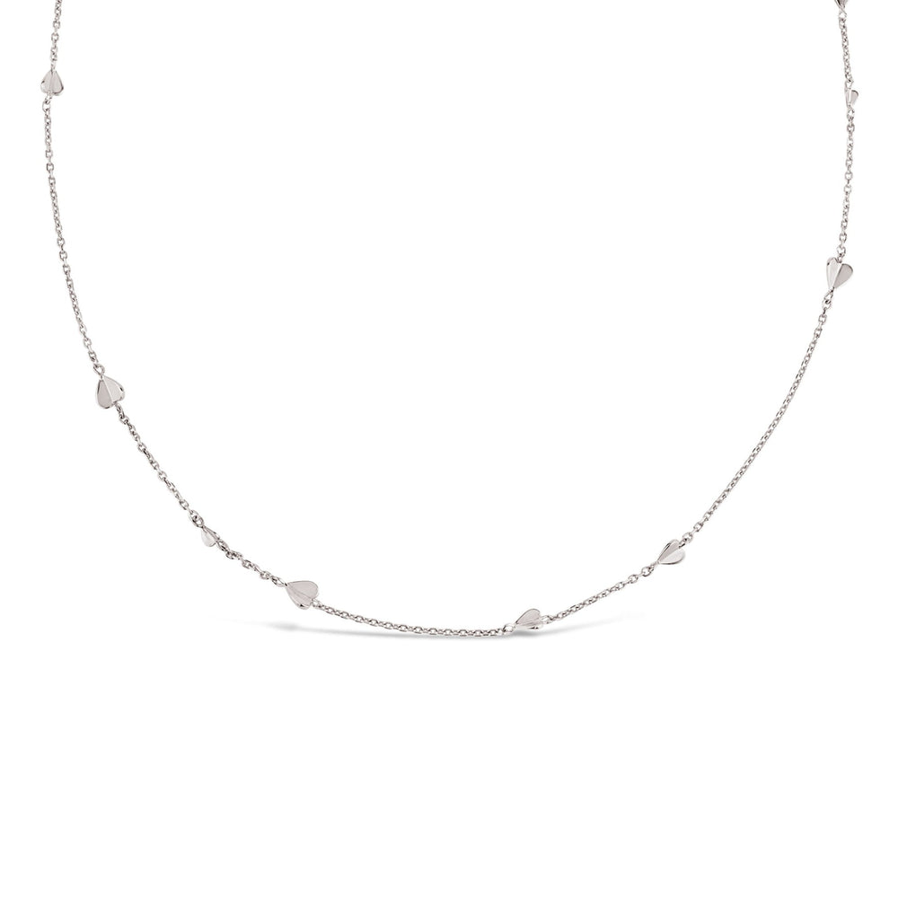 Silver Bijou Folded Heart Multi Necklace