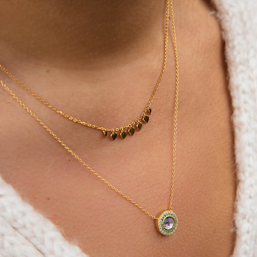 Gold Vermeil Bijou Folded Heart Necklace