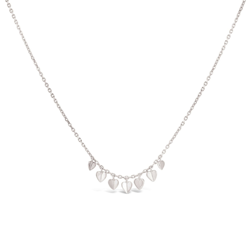 Silver Bijou Folded Heart Necklace