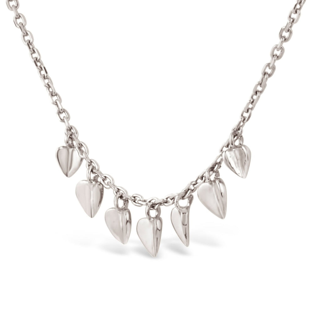 Silver Bijou Folded Heart Necklace