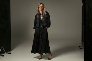 Nisha Dress In Obsidian Blue