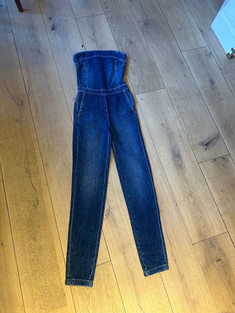 Olivia Strapless Jumpsuit in Classic Dreamer