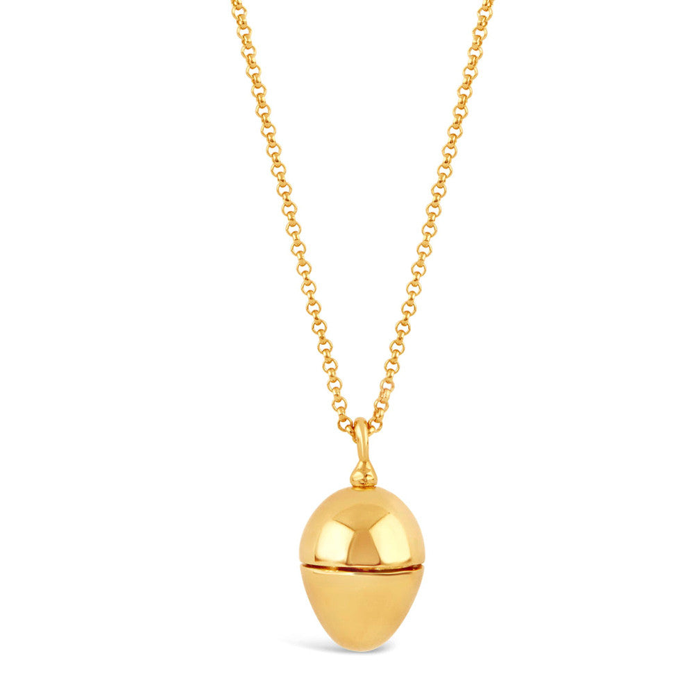 Gold Vermeil My World Egg Locket