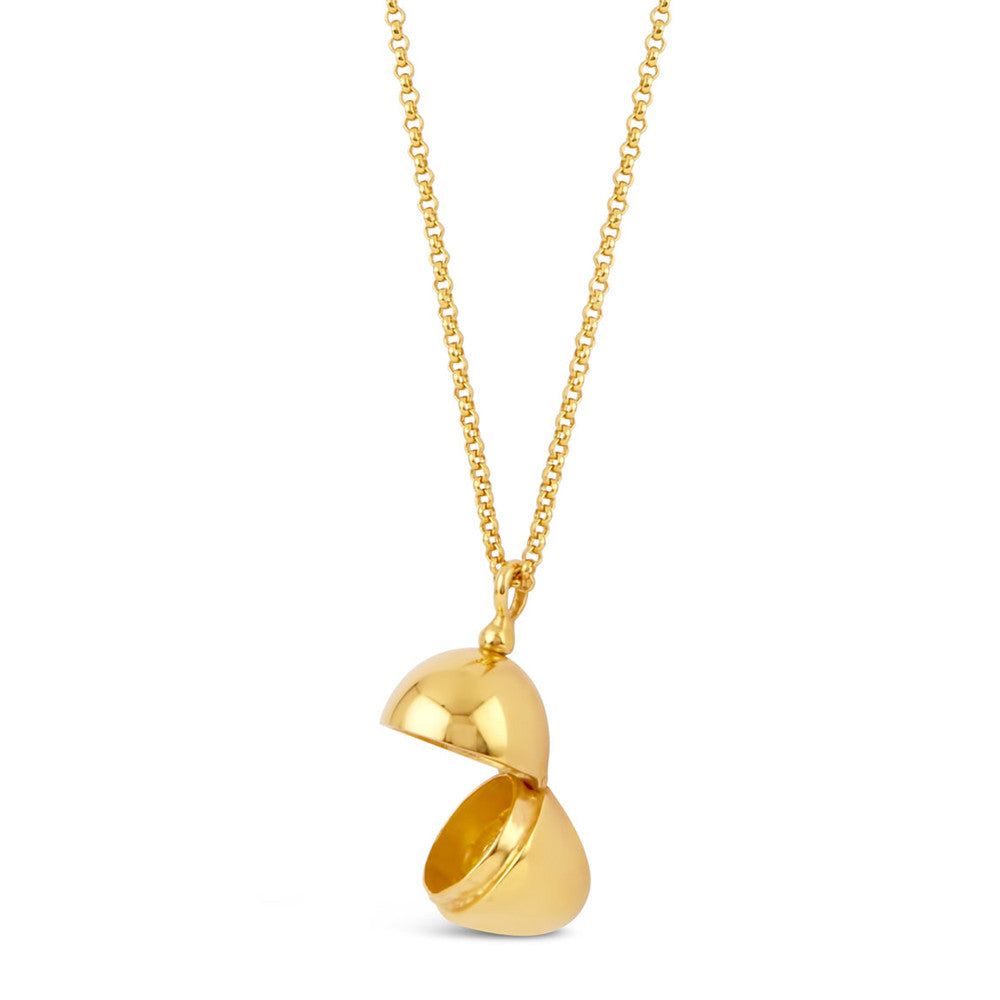 Gold Vermeil My World Egg Locket