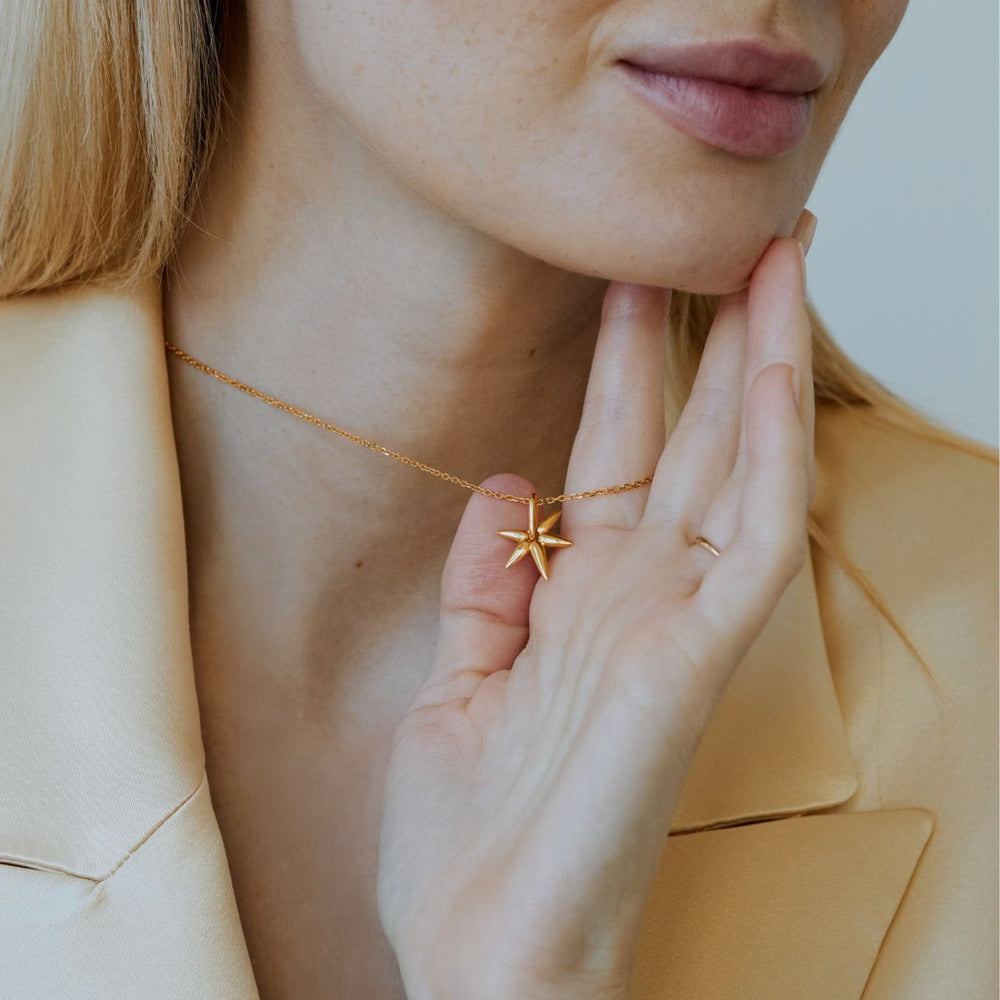 Gold Vermeil Sunbeam Charm Pendant