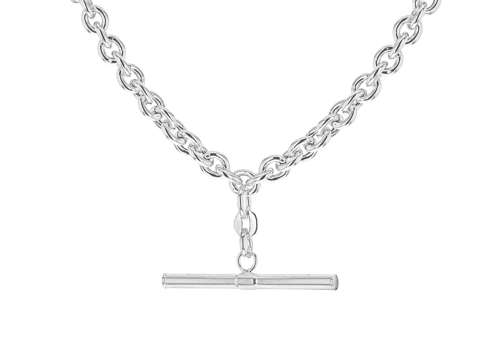 Silver T-bar Chain Pendant