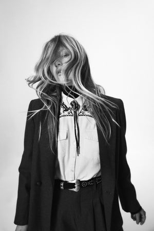 Pancho Belt In Onyx Black Leather