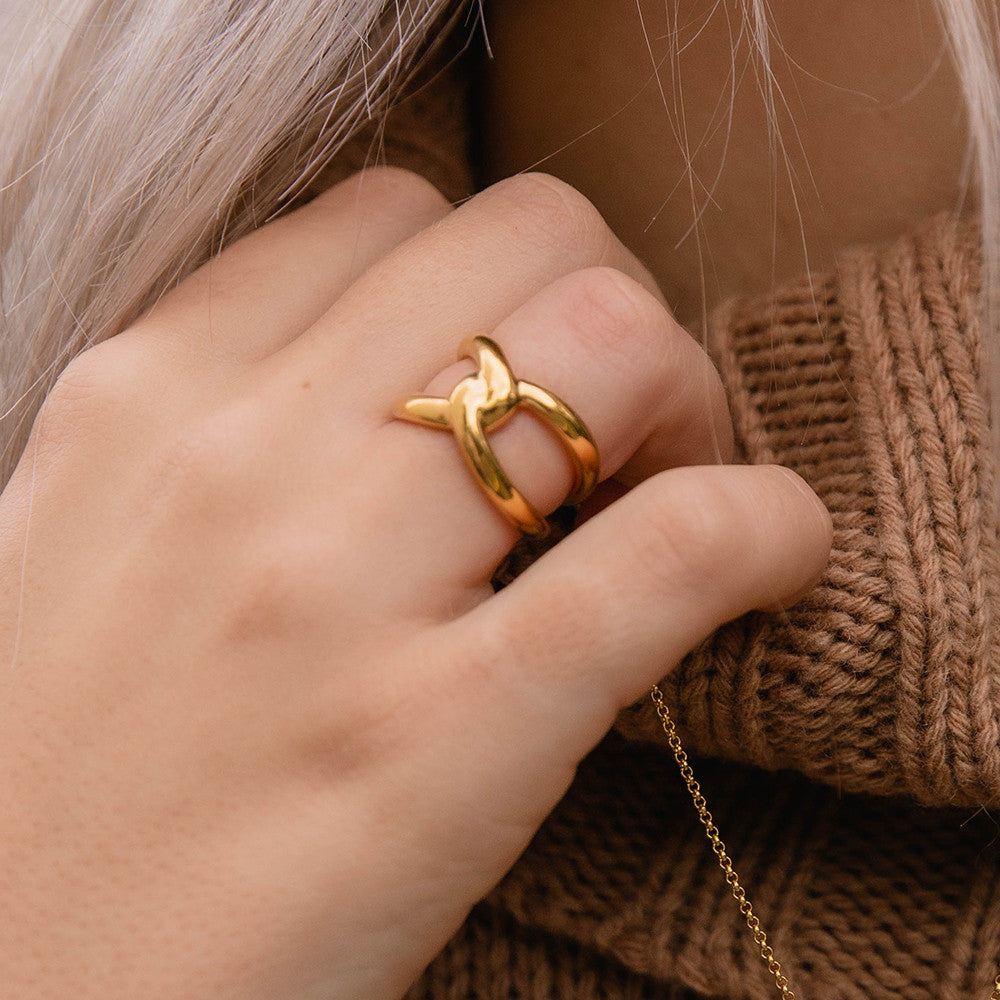 Gold Vermeil Twist Open Ring