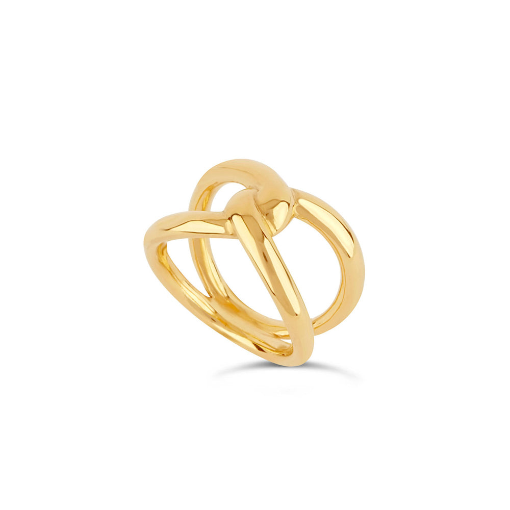 Gold Vermeil Twist Open Ring