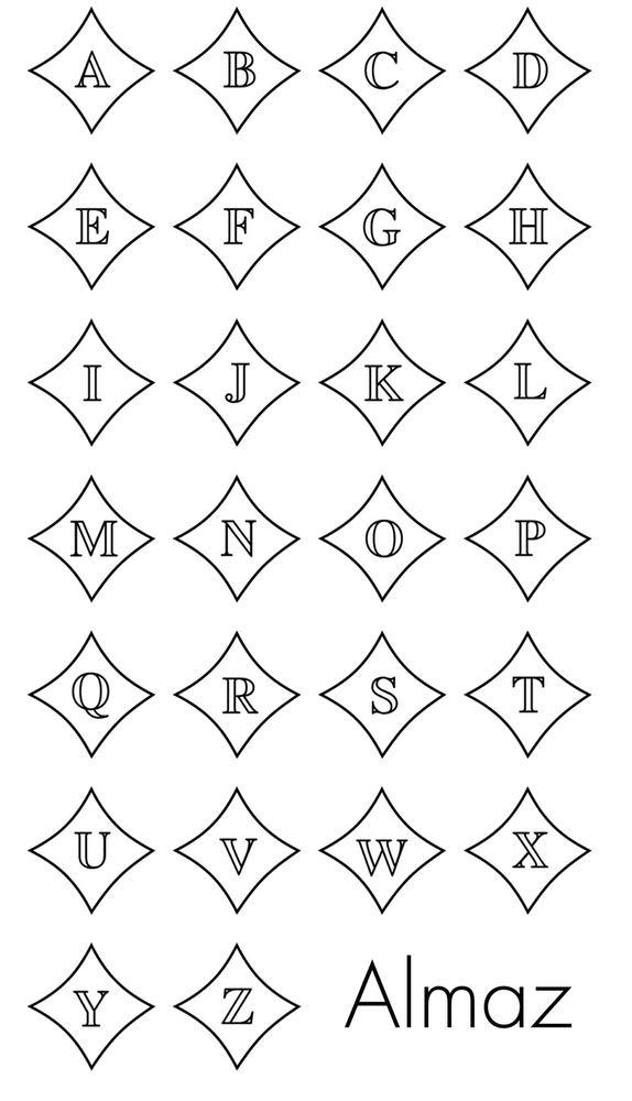 Silver 'E' Engraved Signet Pinky Almaz Ring