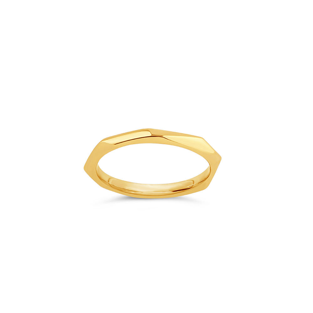 Gold Vermeil Thalassa Faceted Band Ring