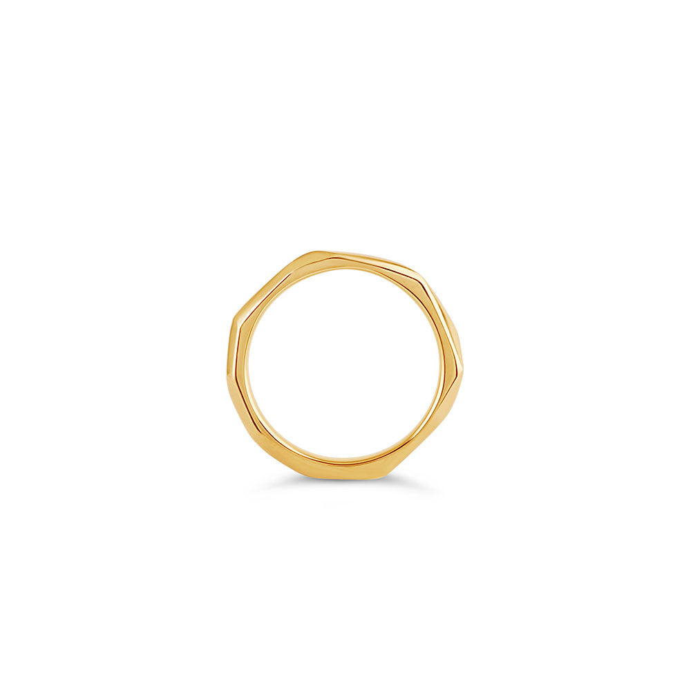 Gold Vermeil Thalassa Faceted Band Ring