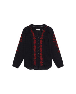 Greta Blouse In Berry