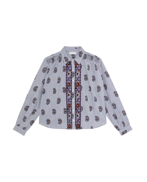 Sophie Blouse In Striped Meadow