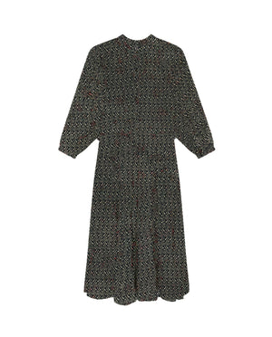 Ophelia Dress In Blue Shibori