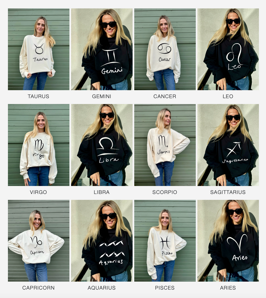 Astrology Sweatshirt in Creme Brulee Capricorn