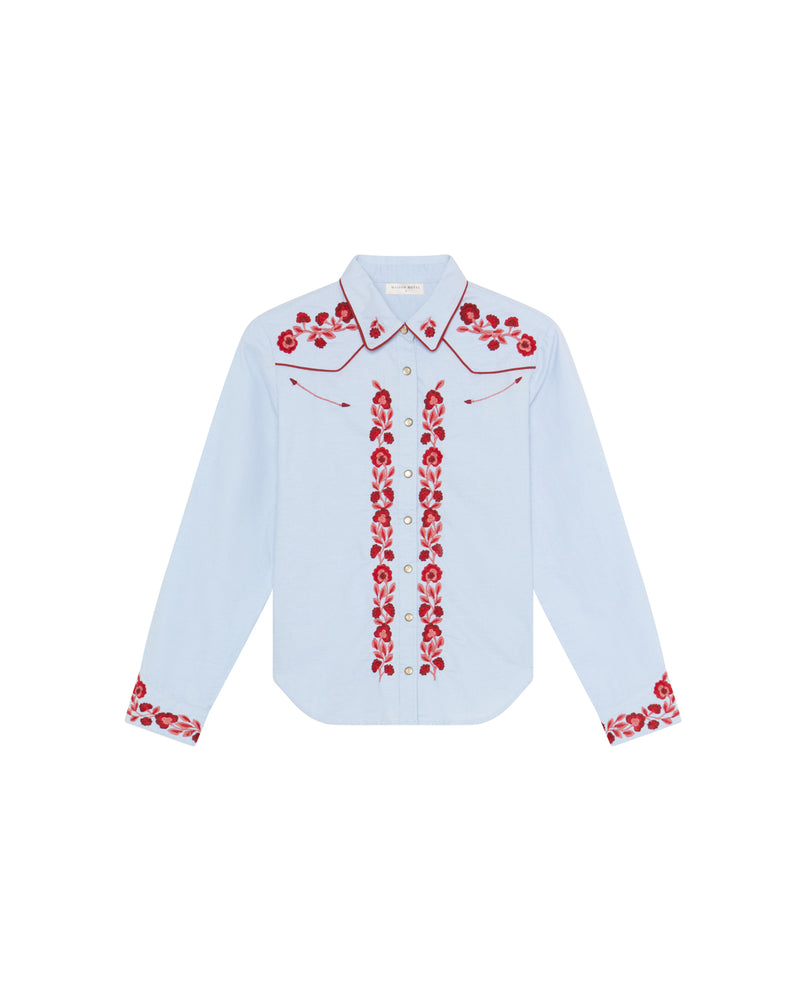 Jose Blouse In Ranch Blue