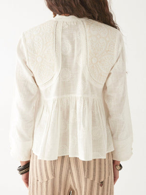 Ariana Blouse - Mosaique Ivory