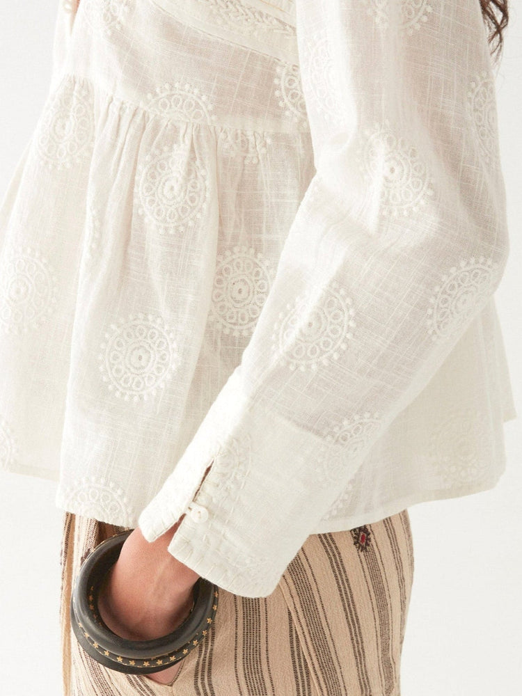 Ariana Blouse - Mosaique Ivory