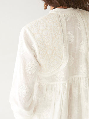 Ariana Blouse - Mosaique Ivory