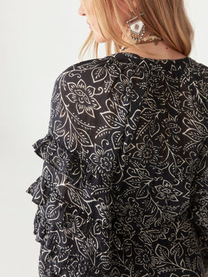 Carmencita Dress in Black Sheep