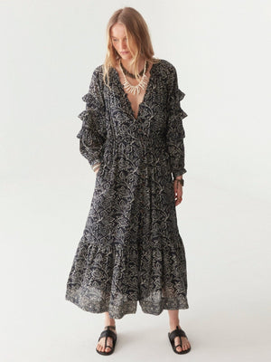 Carmencita Dress in Black Sheep