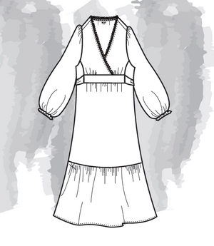 Ida Dress in Blue Print
