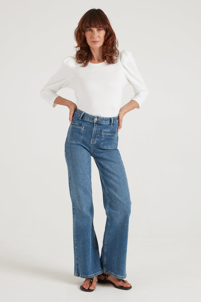 Kate The High Top Patch Pocket Relaxed Wide Leg in Call Me Crazy