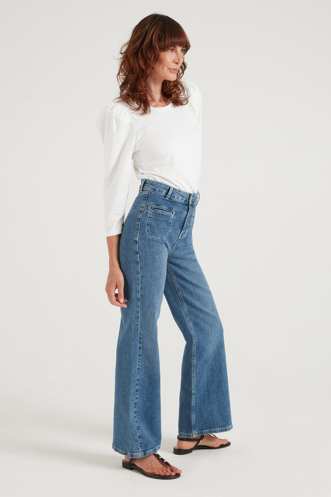 Kate The High Top Patch Pocket Relaxed Wide Leg in Call Me Crazy