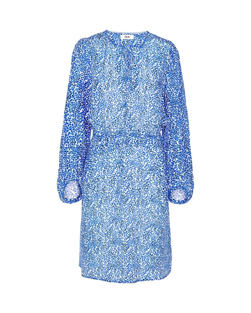 Mercy Dress in Blue Print