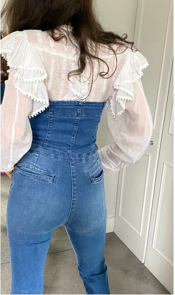 Olivia Strapless Jumpsuit in Classic Dreamer