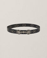 Pancho Belt In Onyx Black Leather