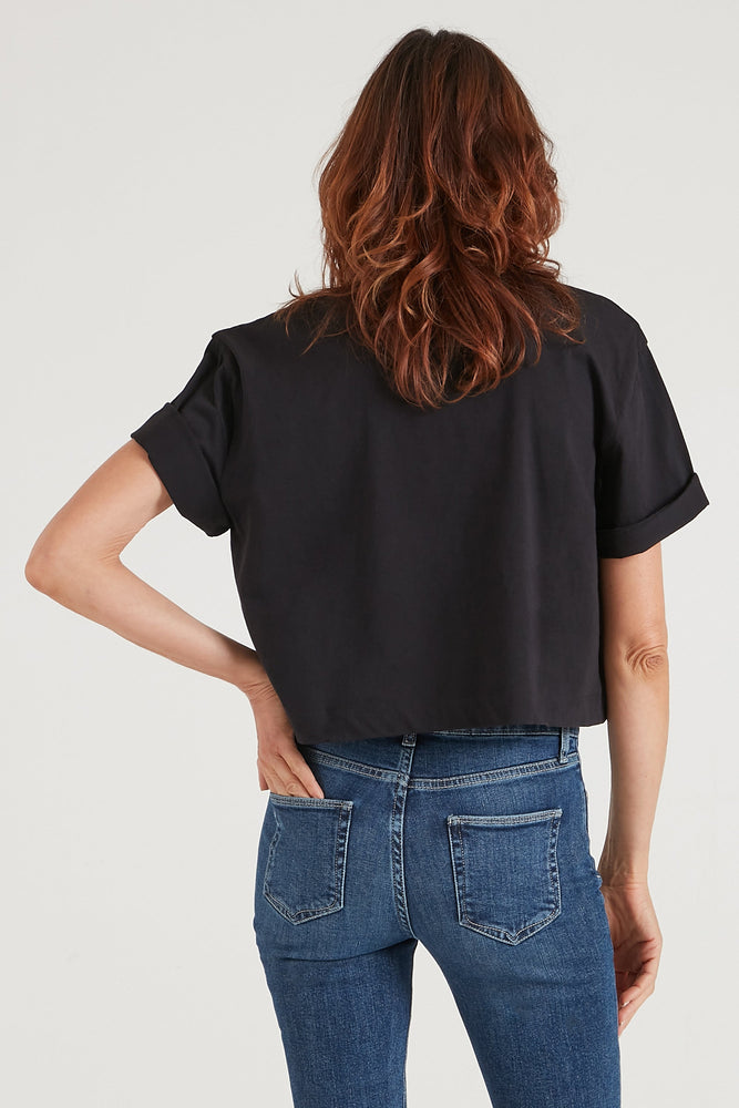 The Boxy Tee in Noir